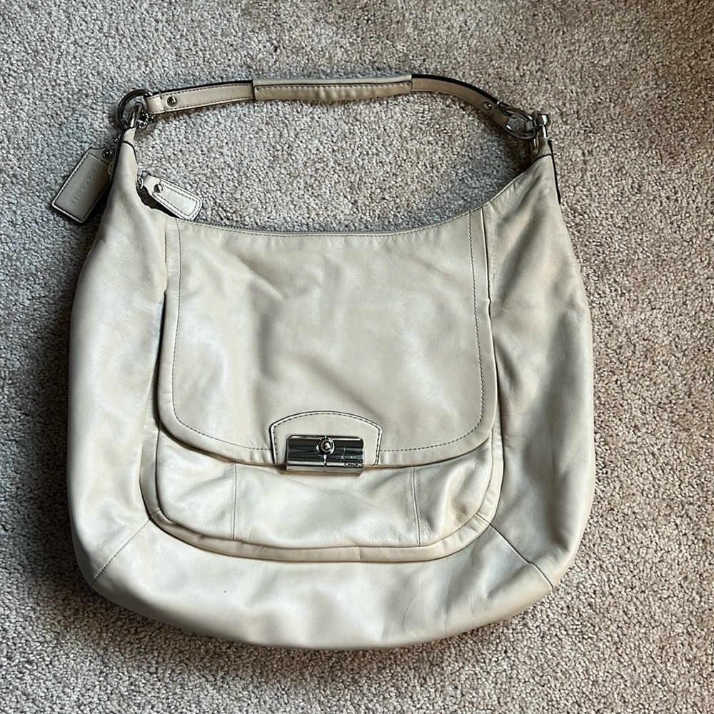 Coach 2009 Kristen Leather Shoulder Hobo Bag in Buttercup